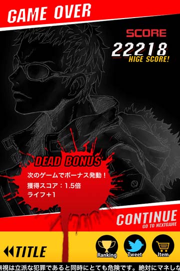 体力ゲージがなくなるとキャラは真っ白な灰に。。。