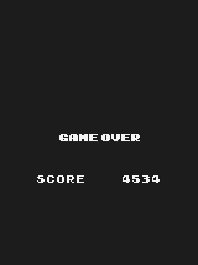 ゲームオーバーの画面まで