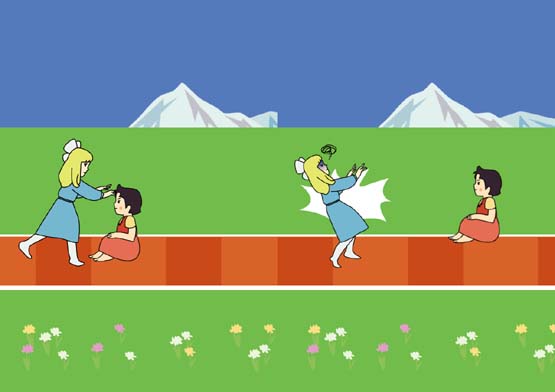 華麗な前転を失敗すると