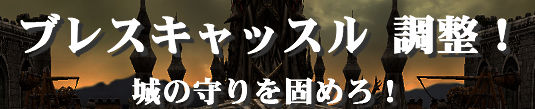 ■ 「ブレスキャッスル調整」実施！