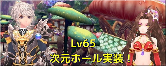 ■クエストクリア報酬で大量の経験値をゲット！『Lv65次元ホール』実装！
